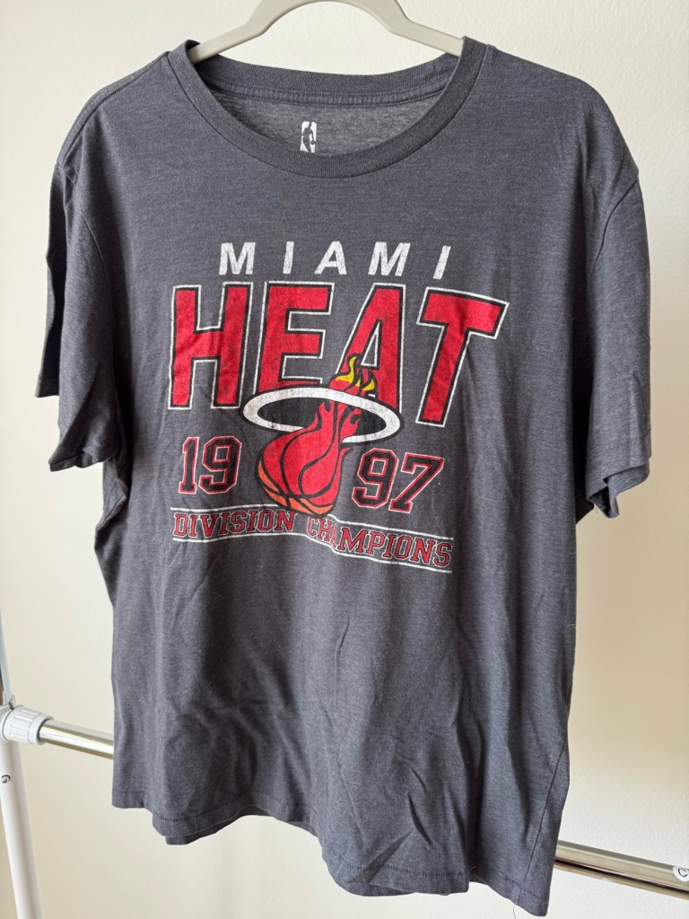 NBA Grey Tee with White Logo - XL Size